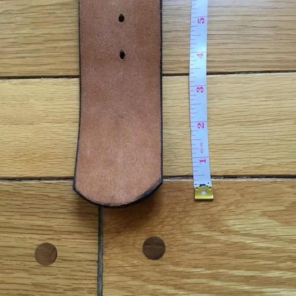 Free People Afterlife Boutique Vintage 1970’s Tooled Brown Leather Boho Belt